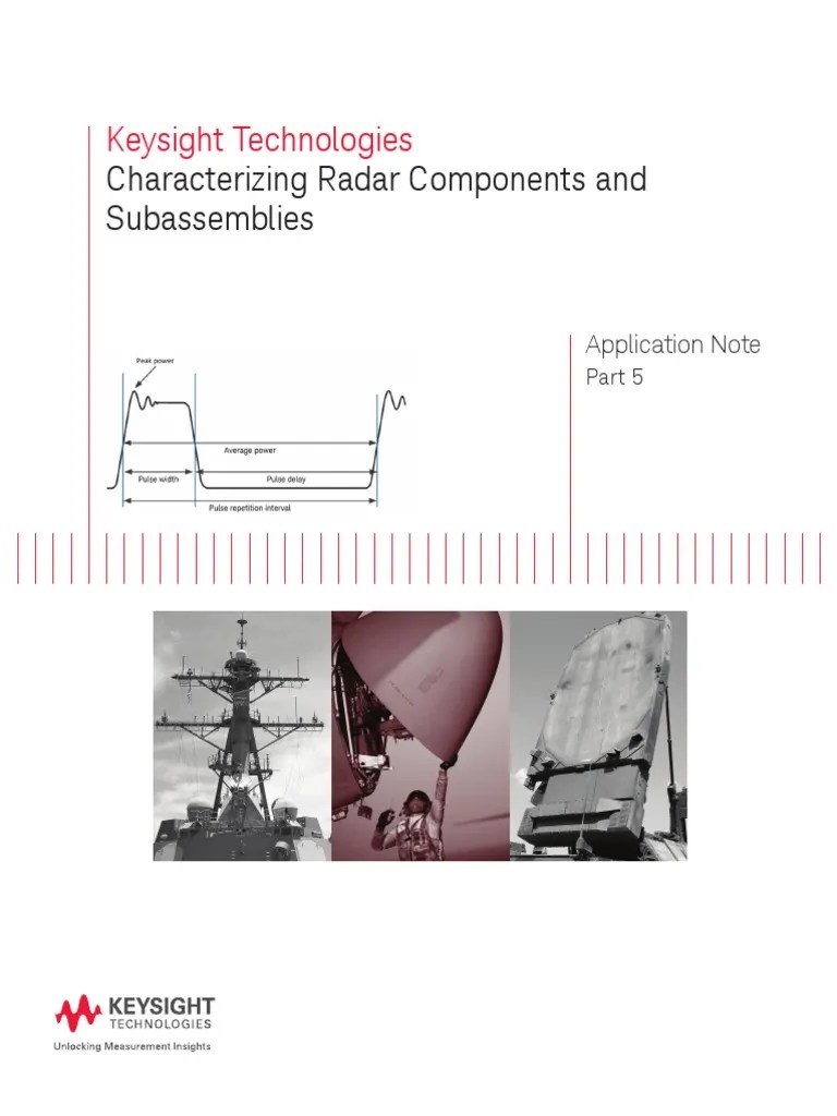 Characterizing Radar Components and Subassemblies Keysight
