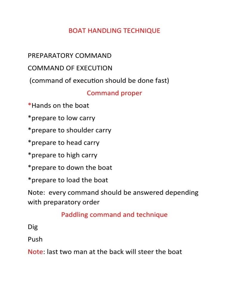 Boat Handling Technique PDF