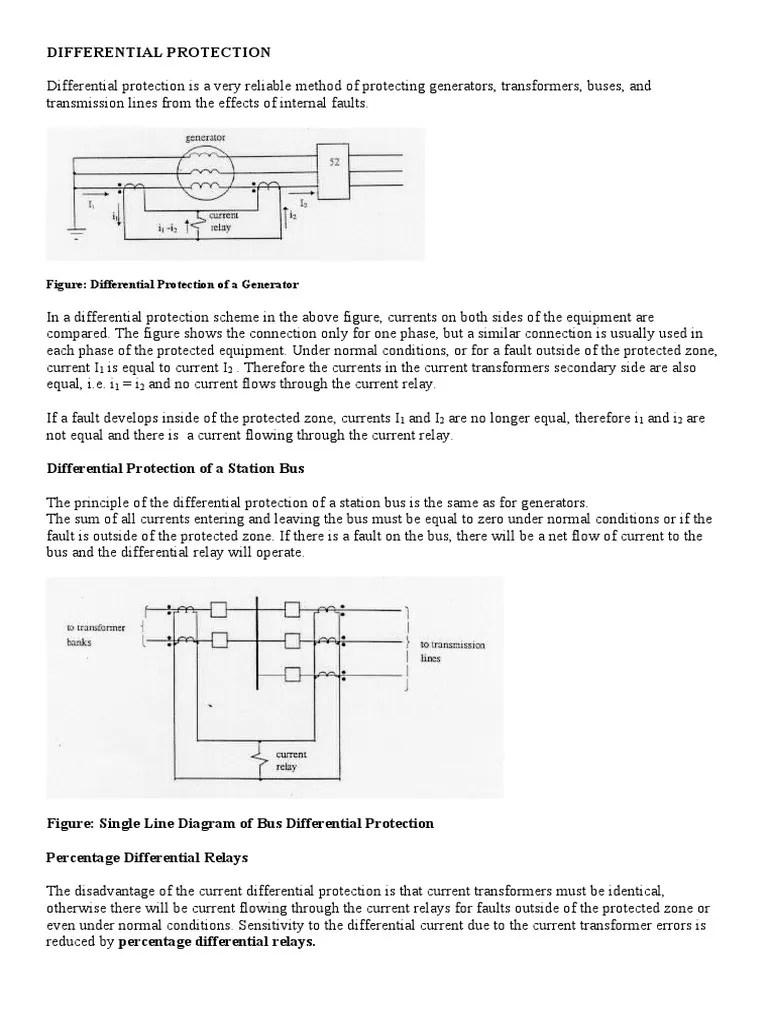 Differential Protection PDF Transformer Relay