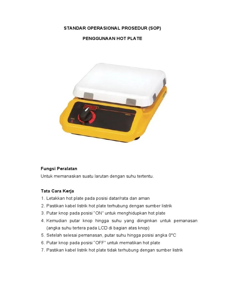 SOP Hot Plate PDF