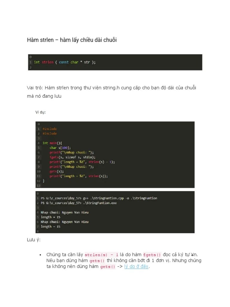 Funtion of String.h PDF