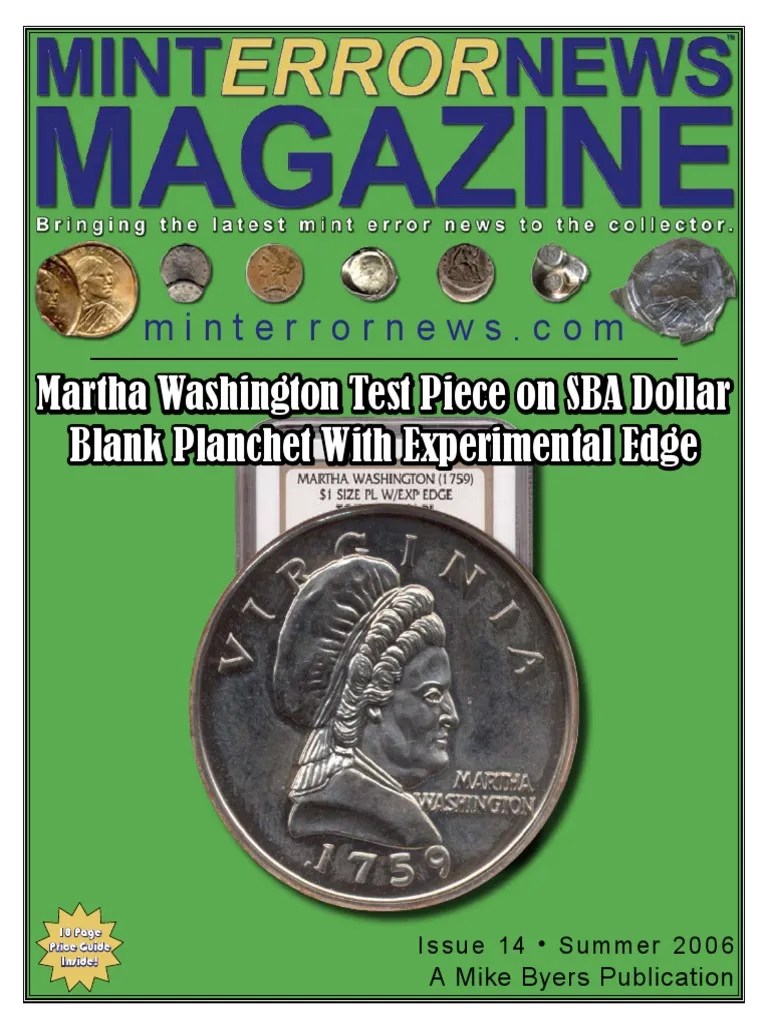 Mint Error News Magazine Issue 14 PDF United States Mint Currency