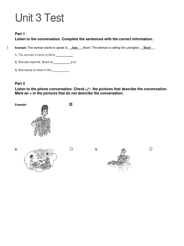 Top Notch 2a Test Unit 3 (WWW Languagecentre.ir) PDF Hotel