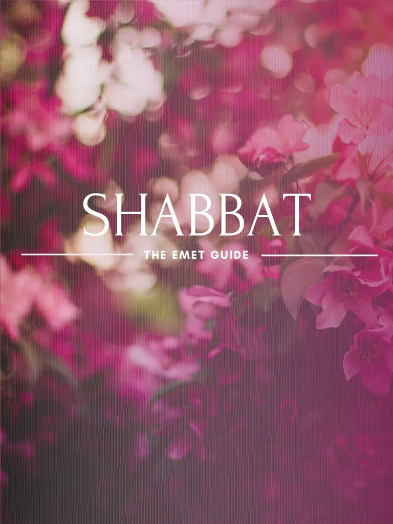 EMET Shabbat Guide 2020 PDF PDF Jewish Holy Days Jewish Belief