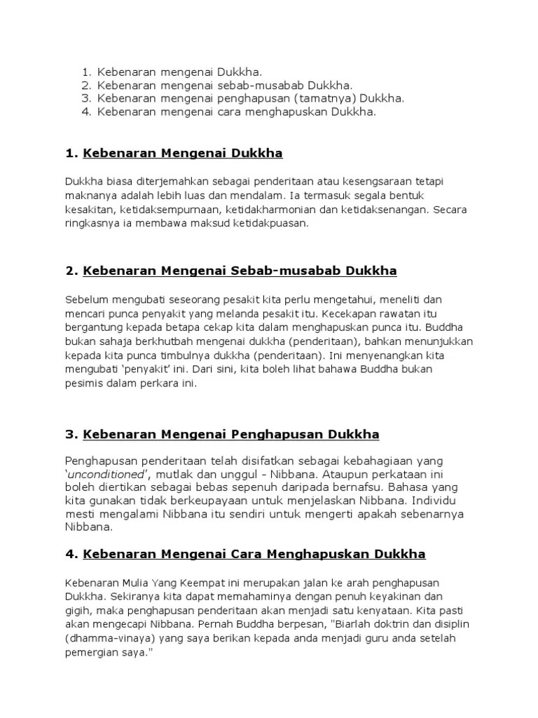 Kebenaran Mengenai Dukkha | PDF