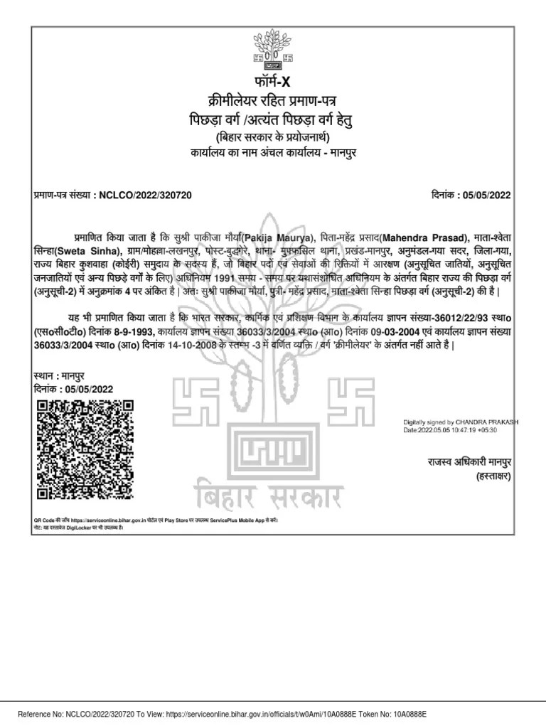 Category Certificate PDF
