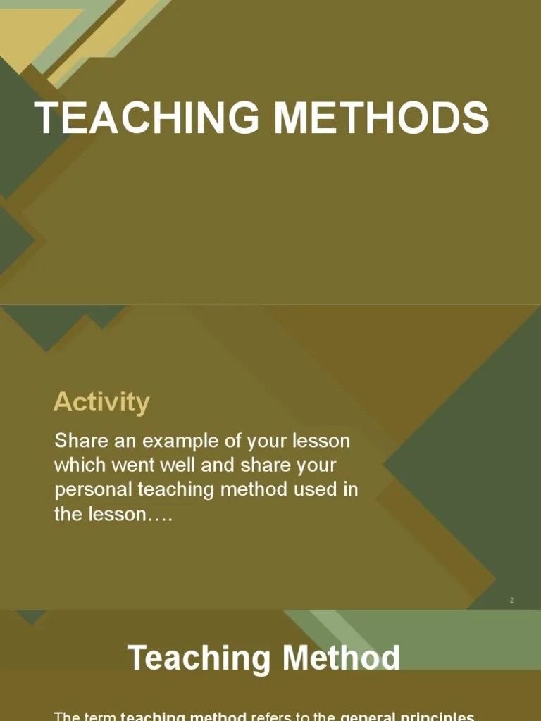 Teaching Methods PDF Teaching Method Teachers