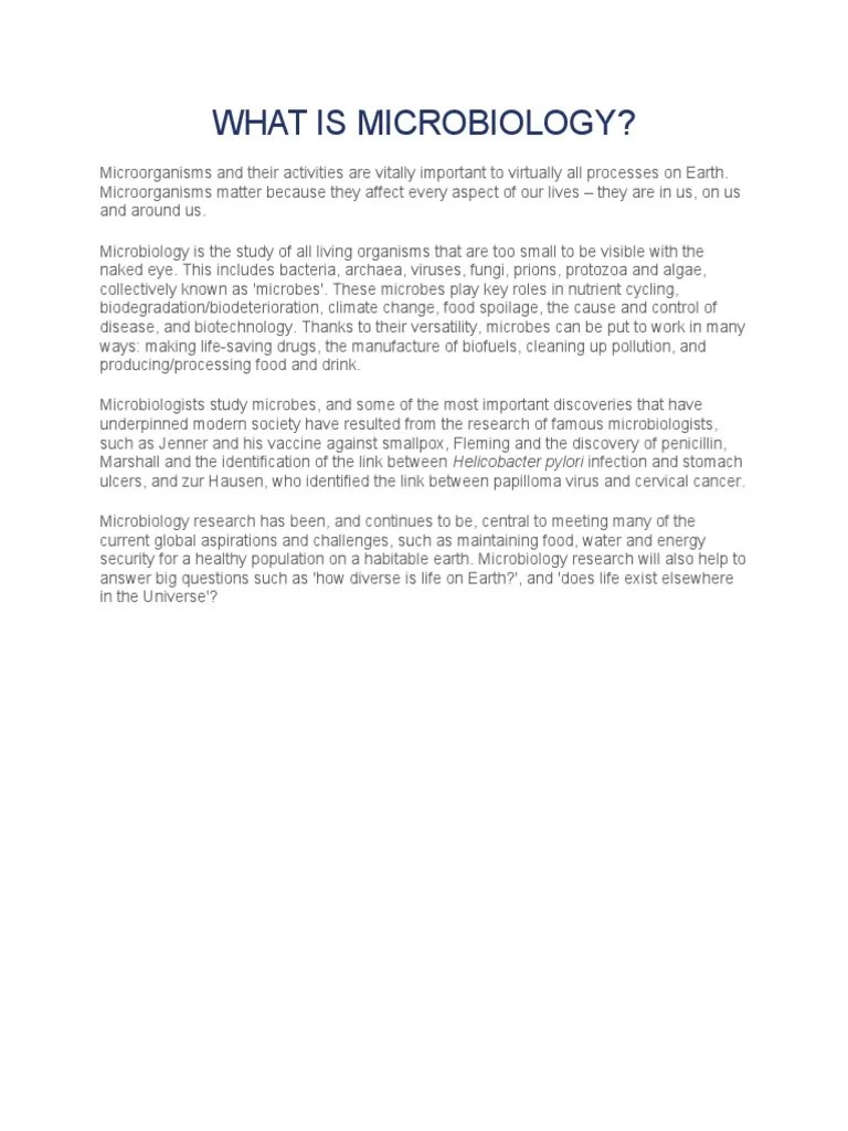 An Introduction to the Fascinating World of Microbiology Exploring the