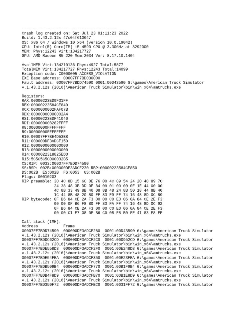 Game Crash PDF Computer Science Computing Platforms