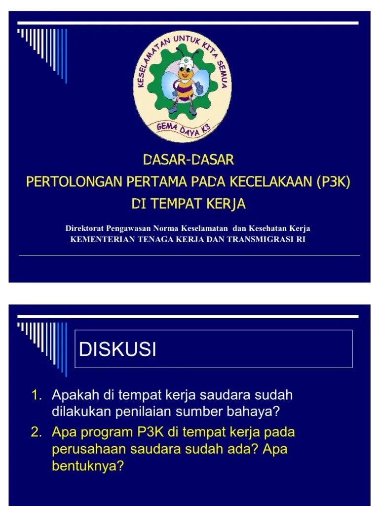 Dasar p3k Di Tempat Kerja