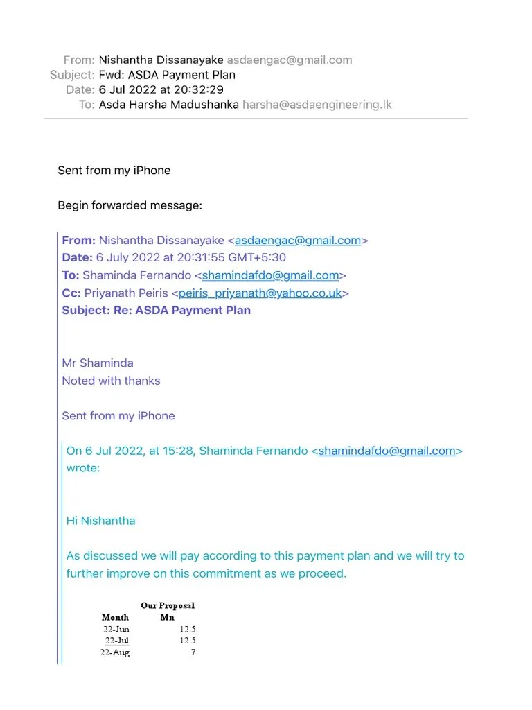 FWD ASDA Payment Plan PDF