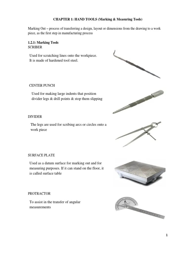 chapter 1hand tools PDF Tools Metalworking