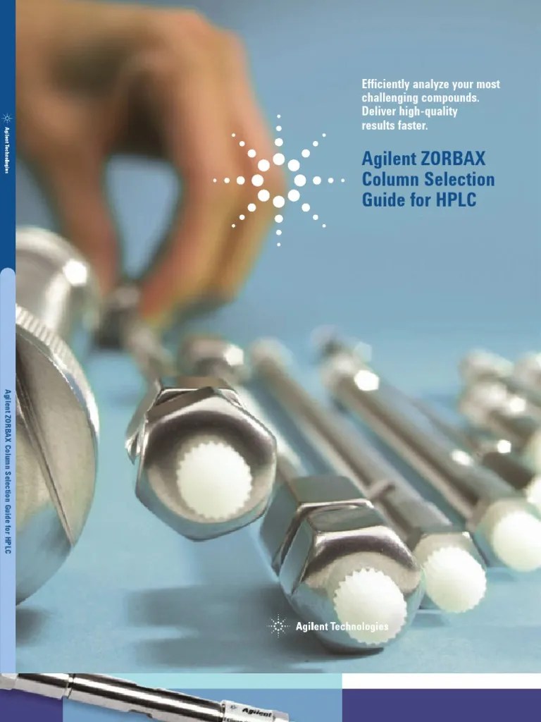 Agilent HPLC Column Selection Guide PDF High Performance Liquid