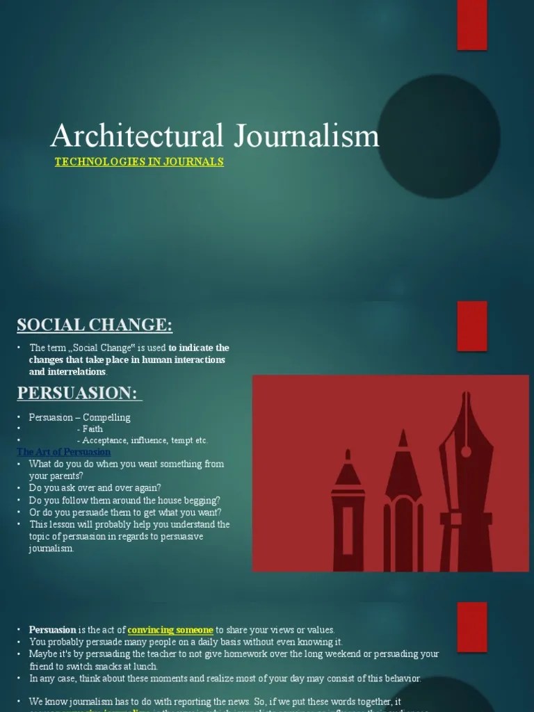 Architectural Journalism PDF Persuasion Journalism