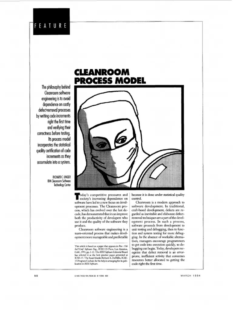 Cleanroom Process Model | PDF | Specification (Technical Standard