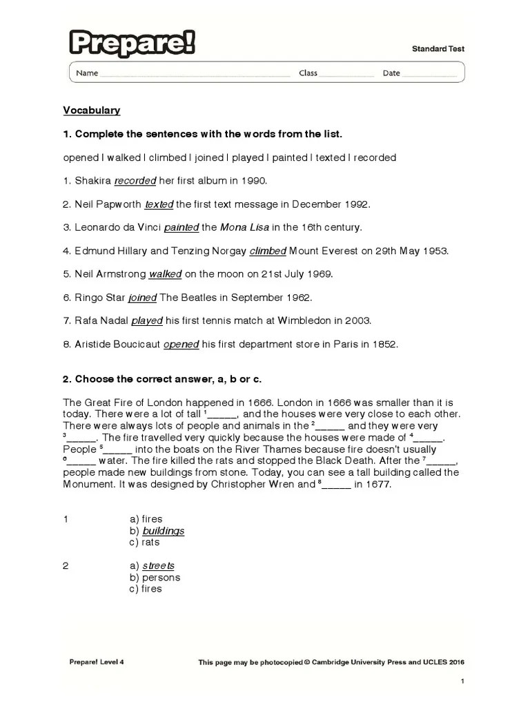 PREUTU5S With Answers PDF