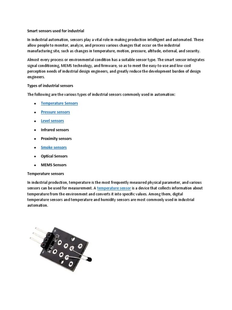 Sensors Notes PDF Actuator Sensor