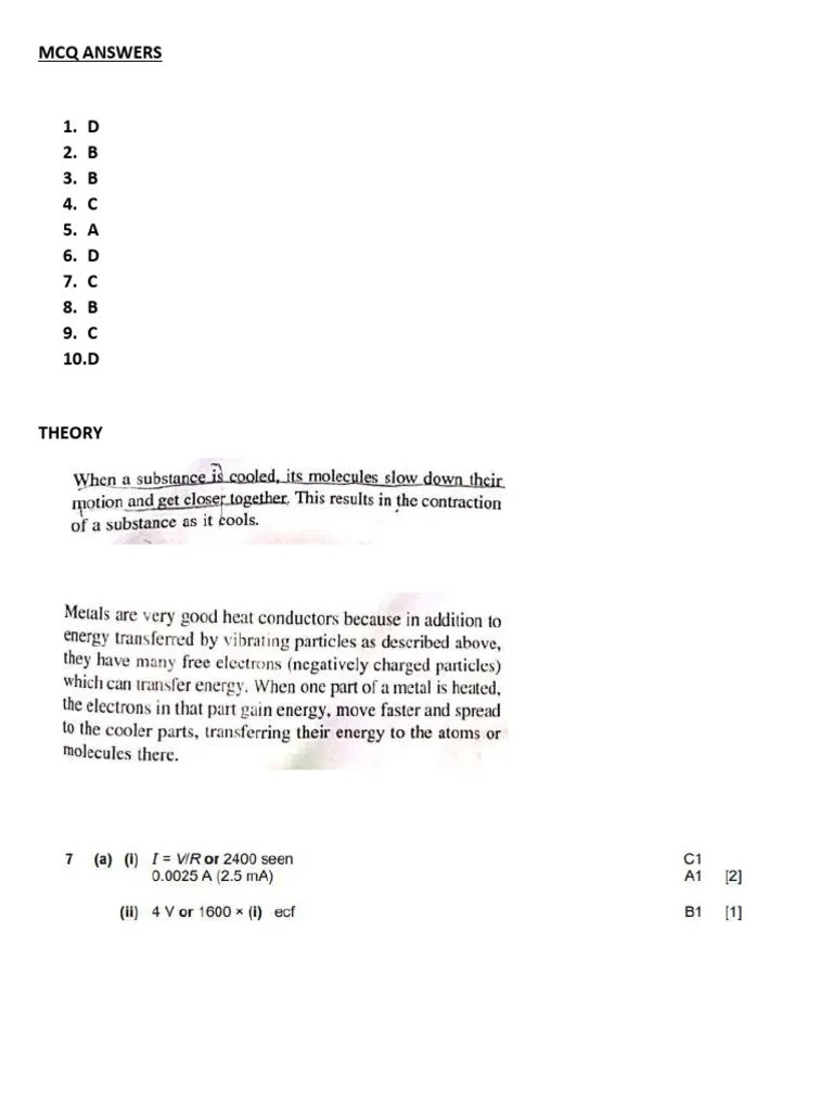 MCQ Answers | PDF