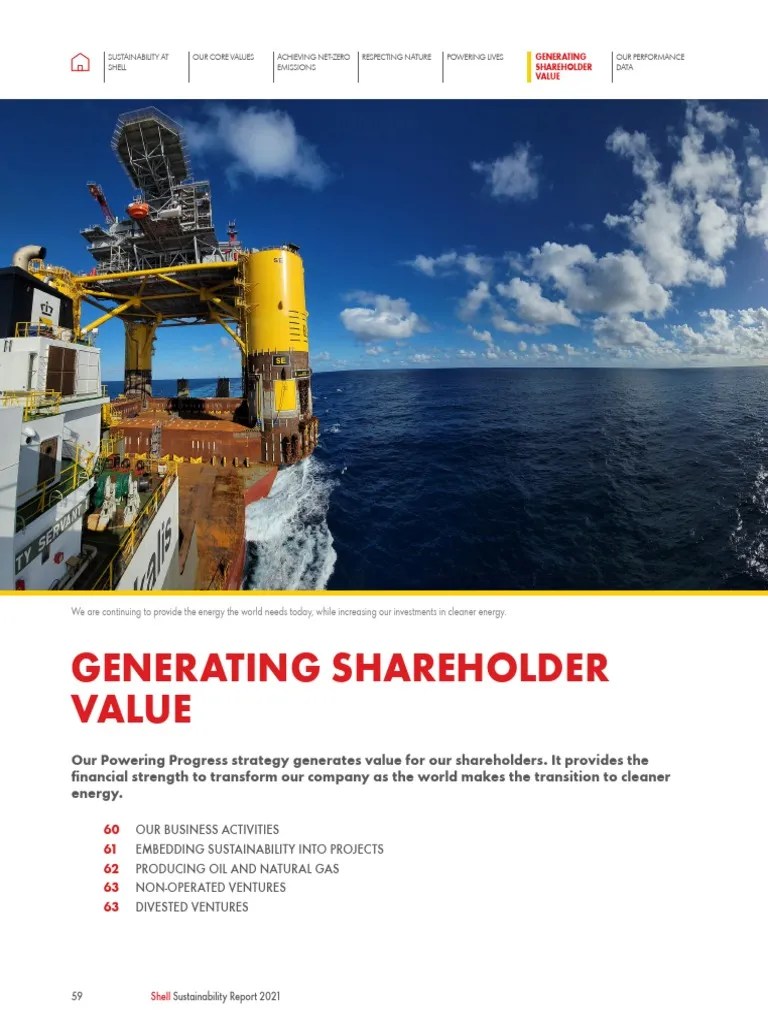 Generating Shareholder Value Shell sr21 PDF Natural Gas Renewable