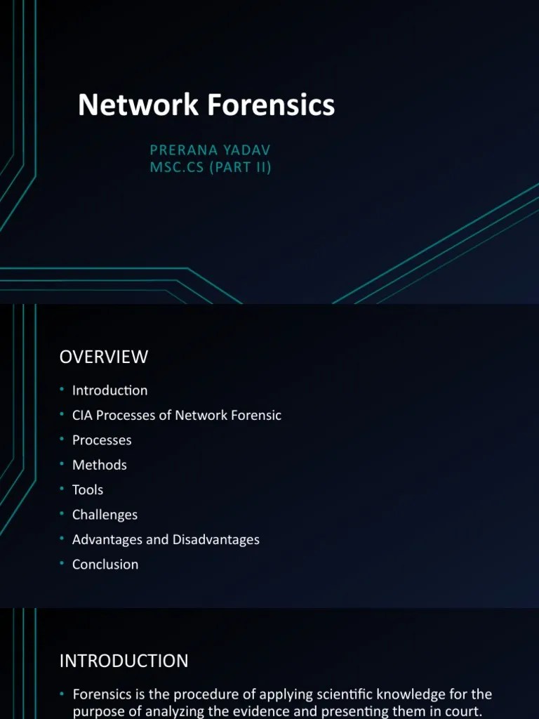 Network Forensics PDF Computer Network Forensic Science