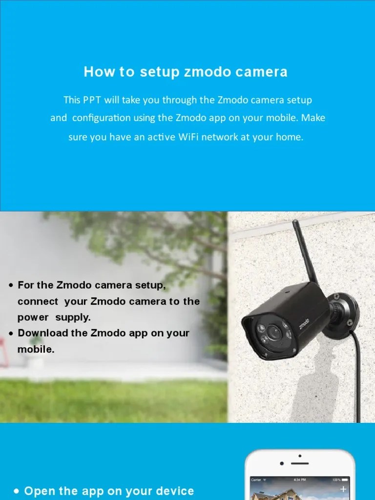 Zmodo Camera Setup and Configuration Using The Zmodo App On Your Mobile