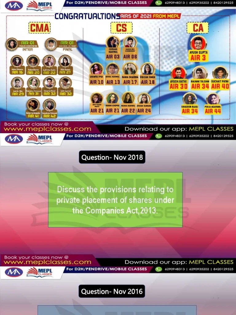 Analysis of key provisions relating to private placements, shelf