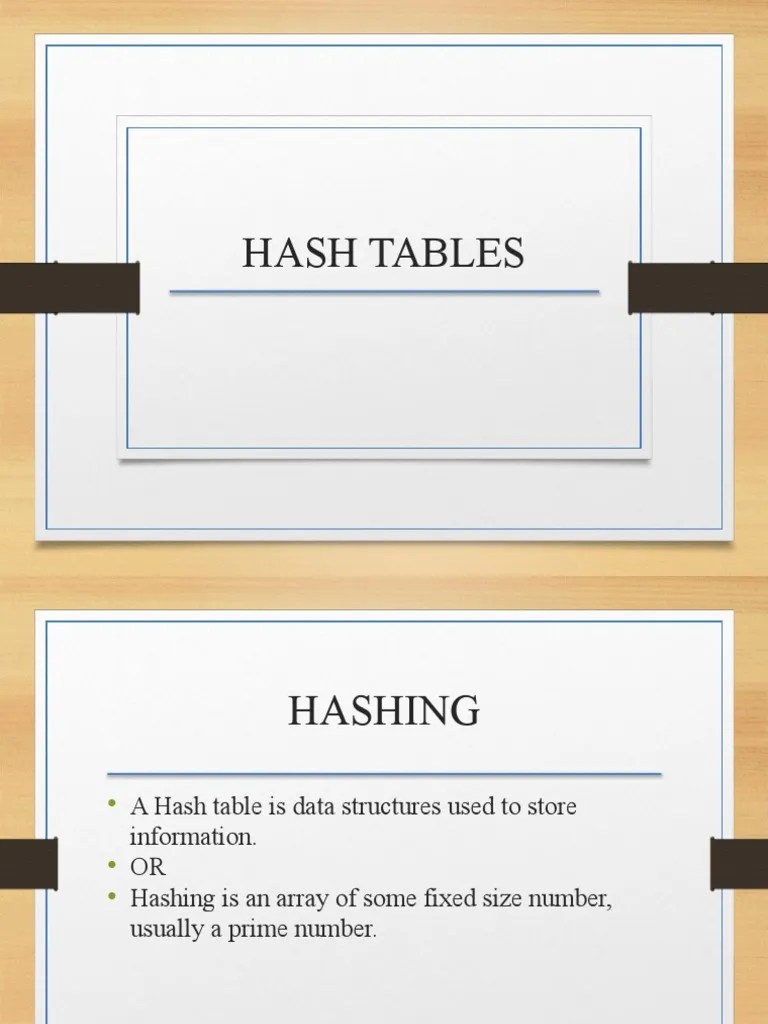 Hash Tables PDF Computing Computer Data