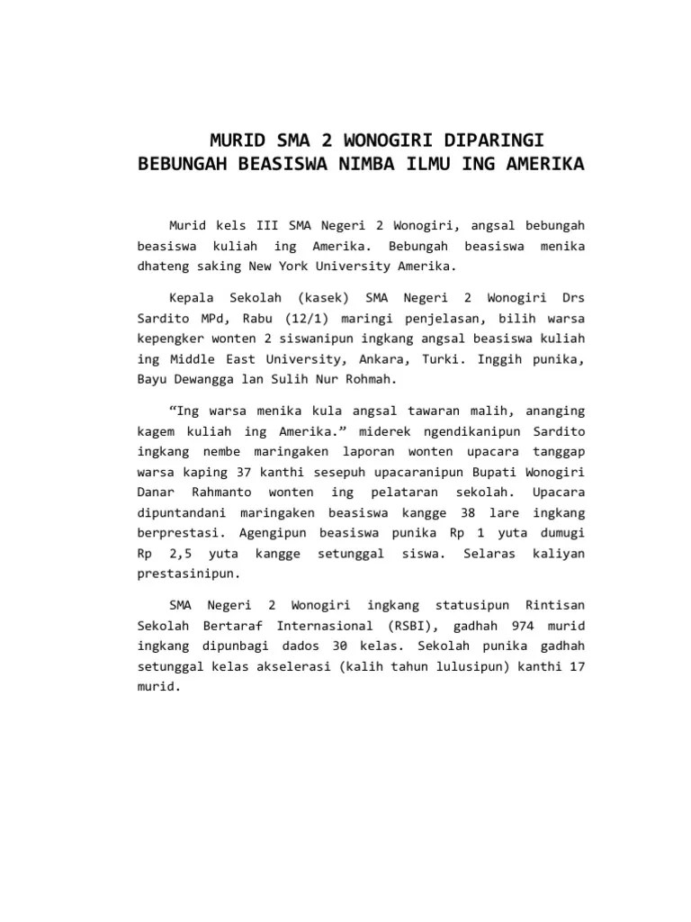 Pawarta Basa Jawi | PDF