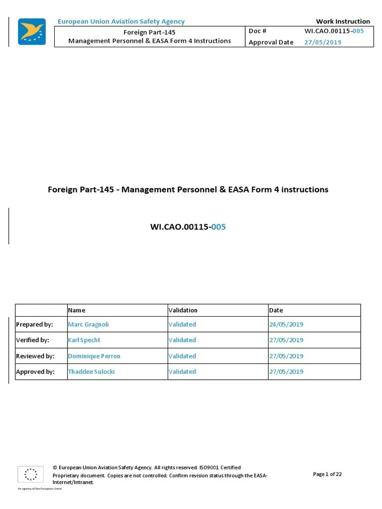 A04. WI CAO .00115005 EASA Form 4 Instructions Download Free PDF