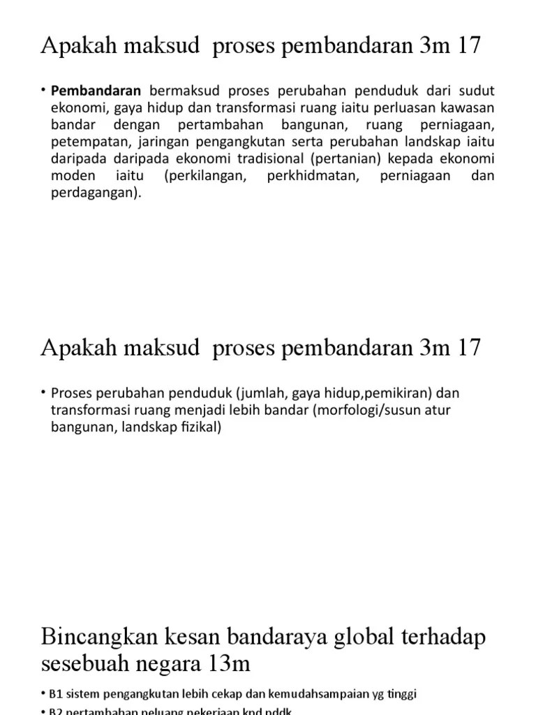 Apakah Maksud Proses Pembandaran 3m 17 PDF