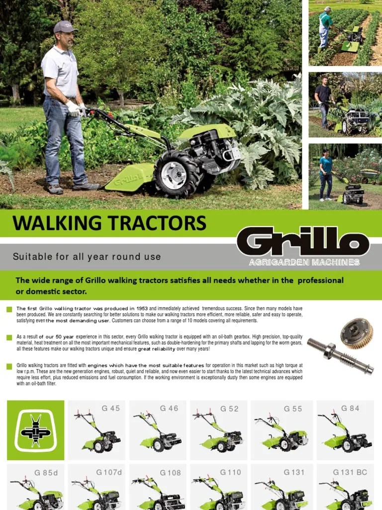 Grillo Walking Tractors PDF Tractor Clutch