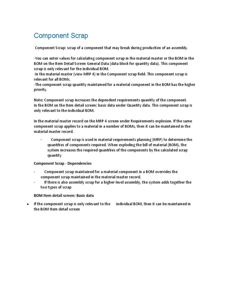 Component Scrap PDF