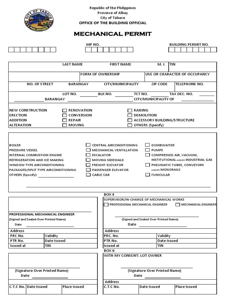 Mechanical Permit | Download Free PDF | Elevator | Gas Technologies