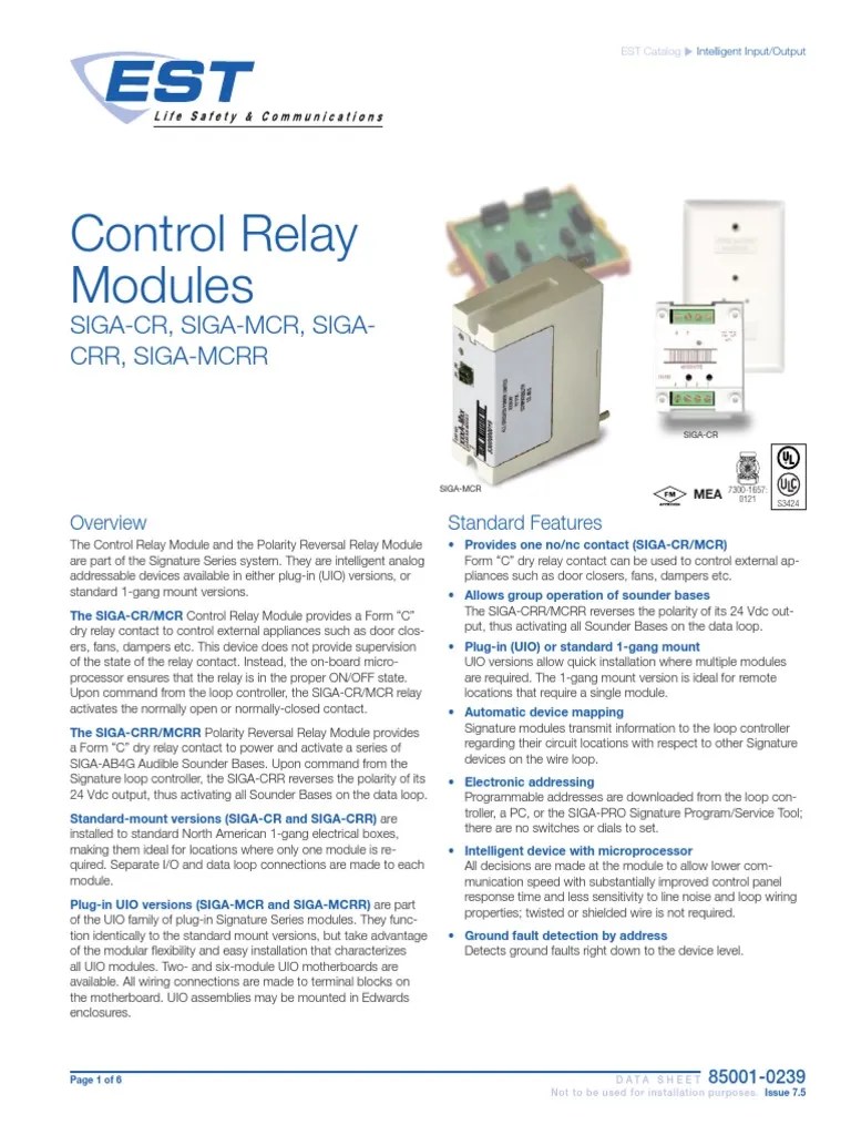 Addressable Control Relay Modules_ED PDF Relay Electrical Wiring
