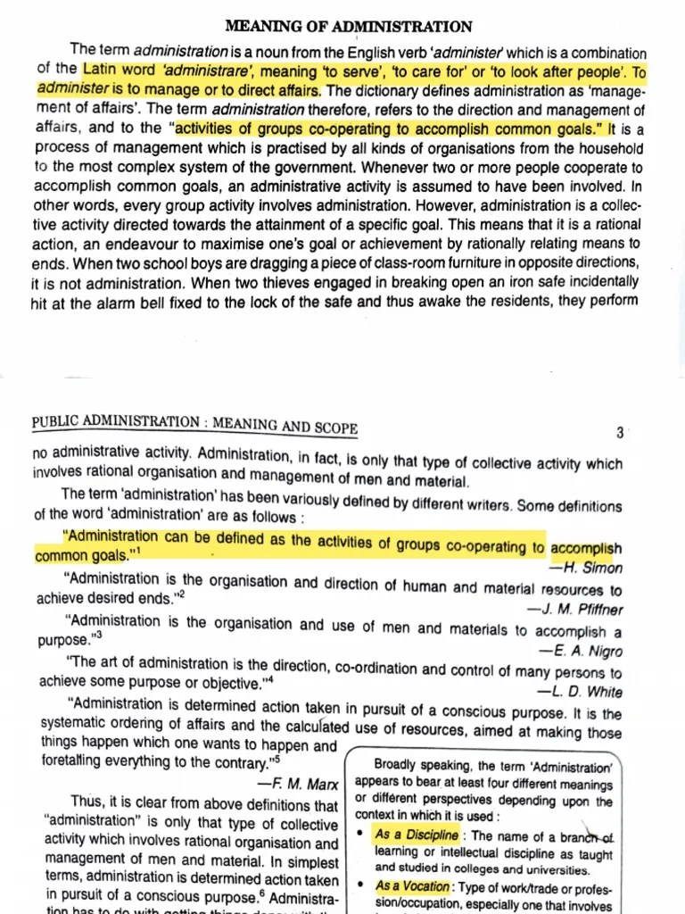 Meaning Scope of Pad PDF Public Administration Policy