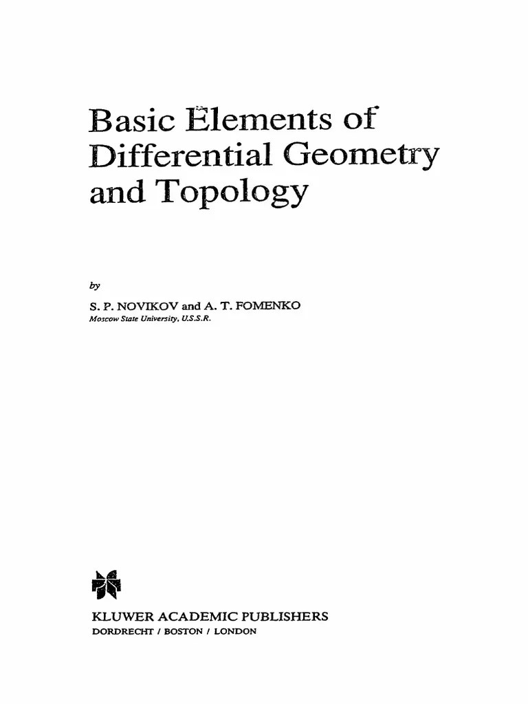 Basic Elements of Differential Geometry and Topology by S.P. Novikov, A