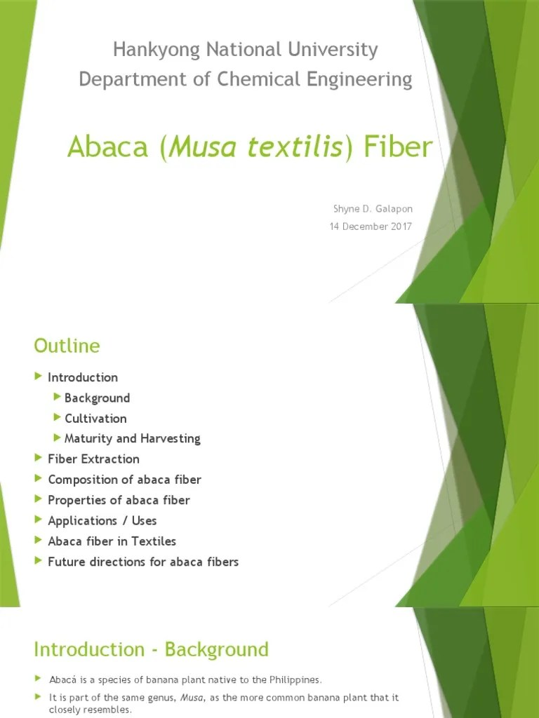 Abaca Fiber PDF Materials Textiles