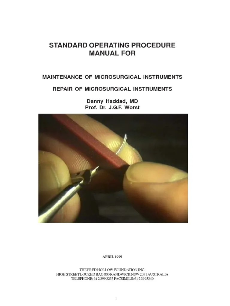 Maintenance of Surgical Instruments PDF Stainless Steel Rust