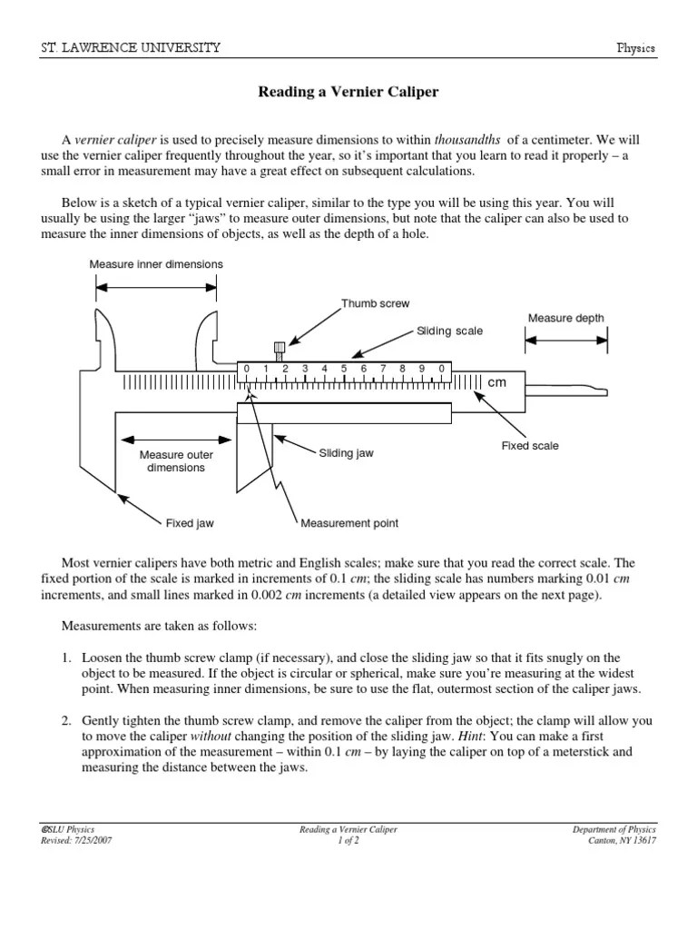 Vernier Caliper Scientific Observation Mathematics