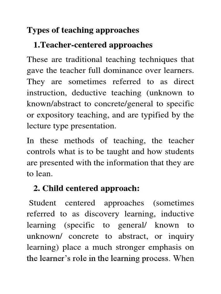Teaching Methods PDF Teaching Method Lecture