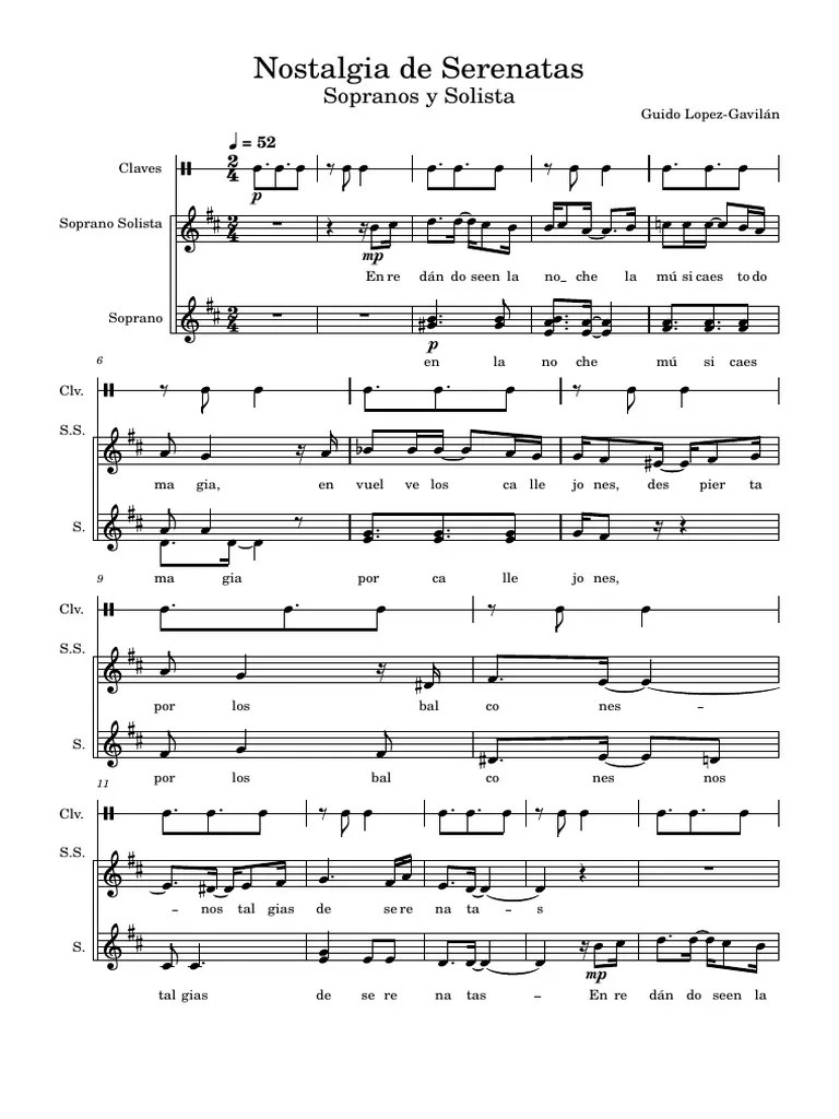 Nostalgias de Serenatas Sopranos y Solista PDF
