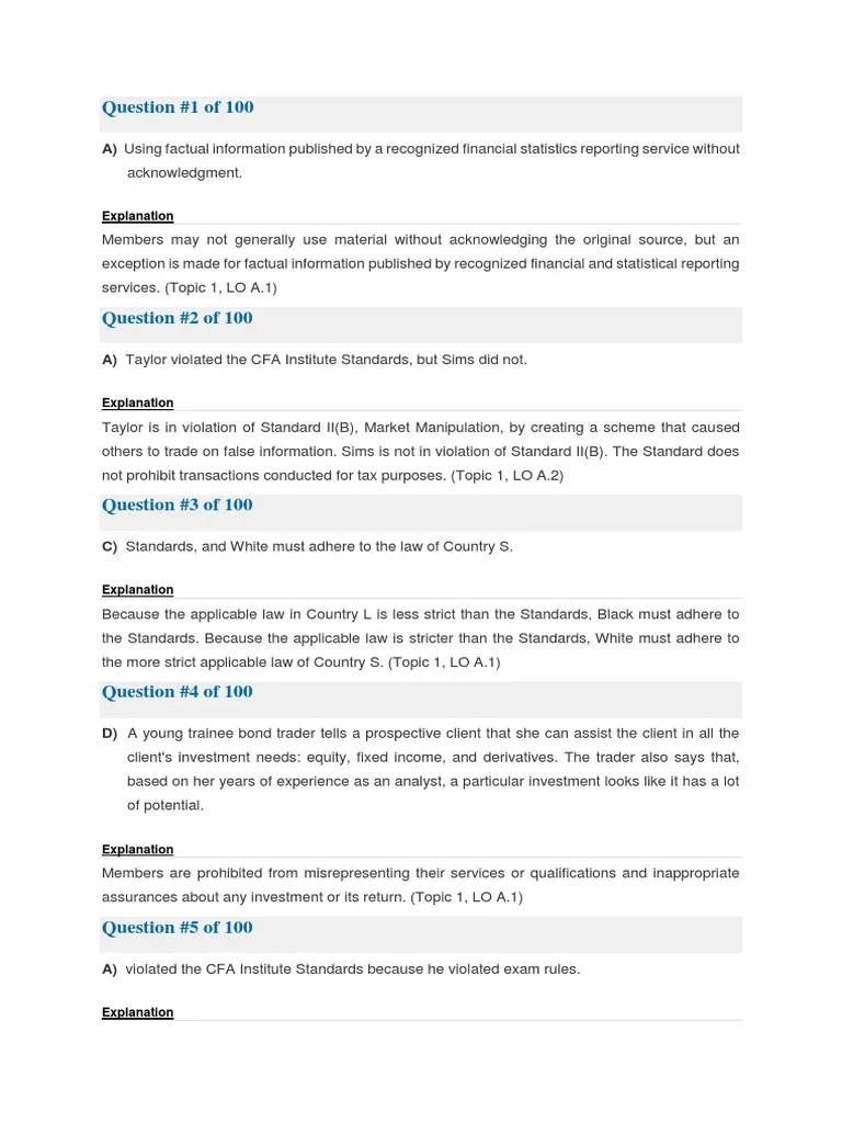Exam 2 Section 2 - Answers | PDF | Collateralized Debt Obligation