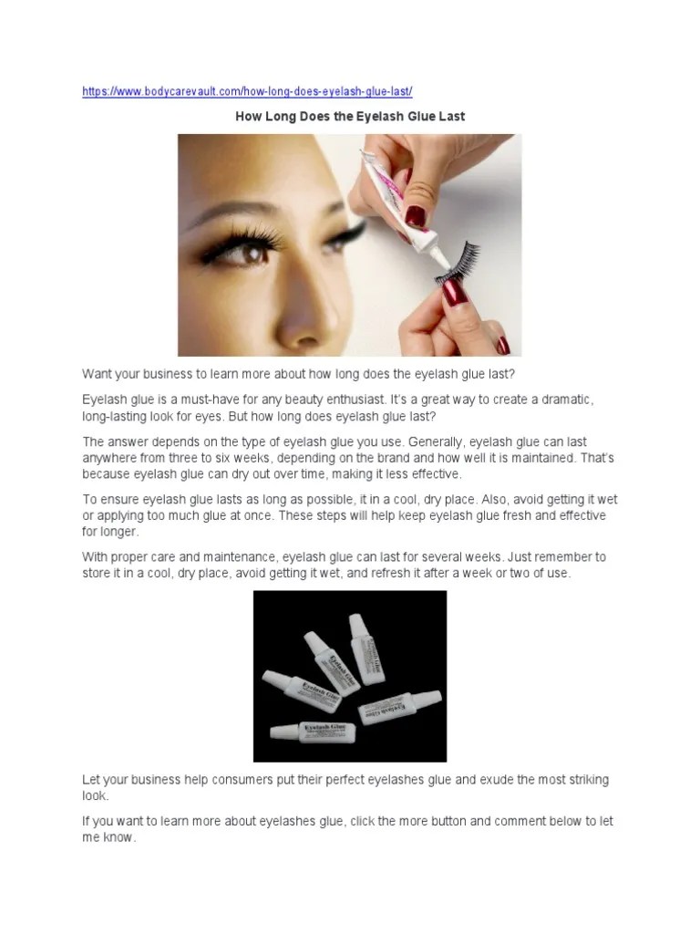 MuhammadHow Long Does The Eyelash Glue Last PDF