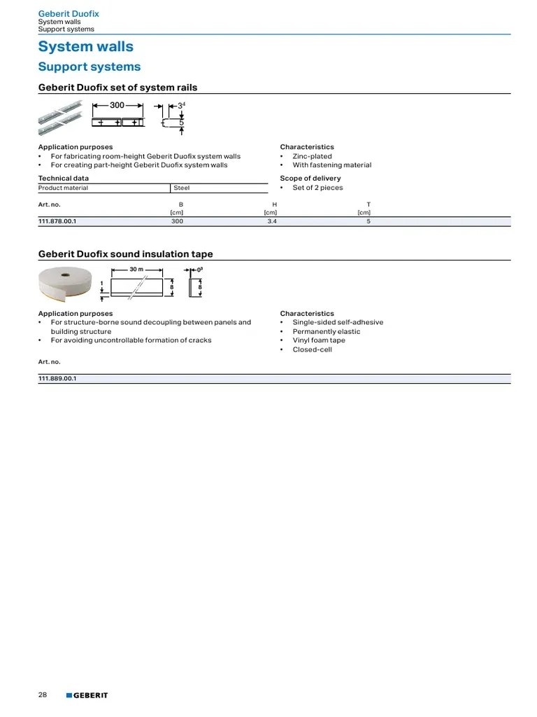 Geberit Duofix | PDF | Screw | Building Technology
