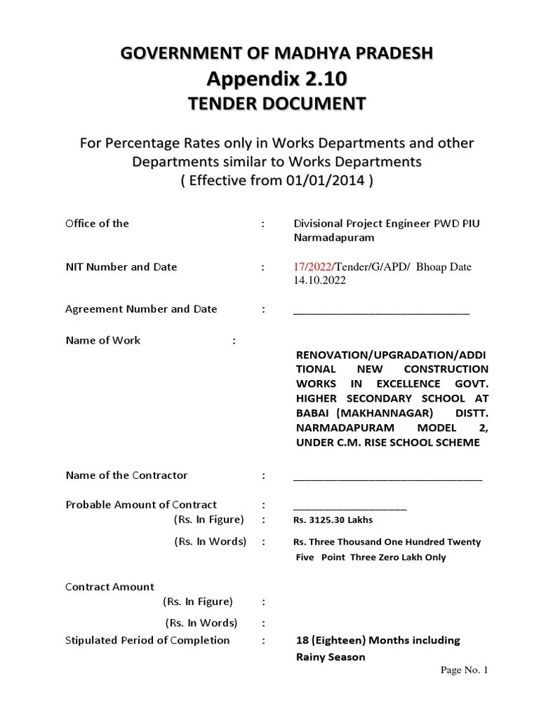 Tender Documents PDF