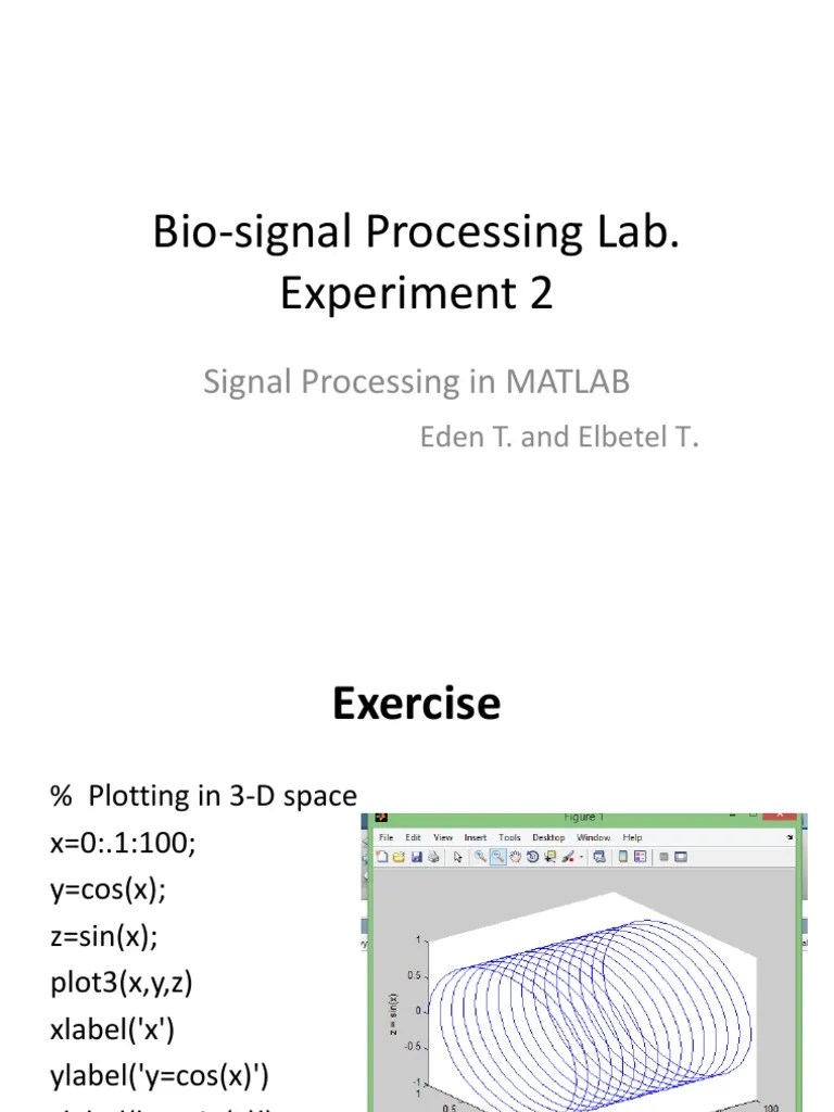 BioSignal Processing Lab. Lec 2 PDF