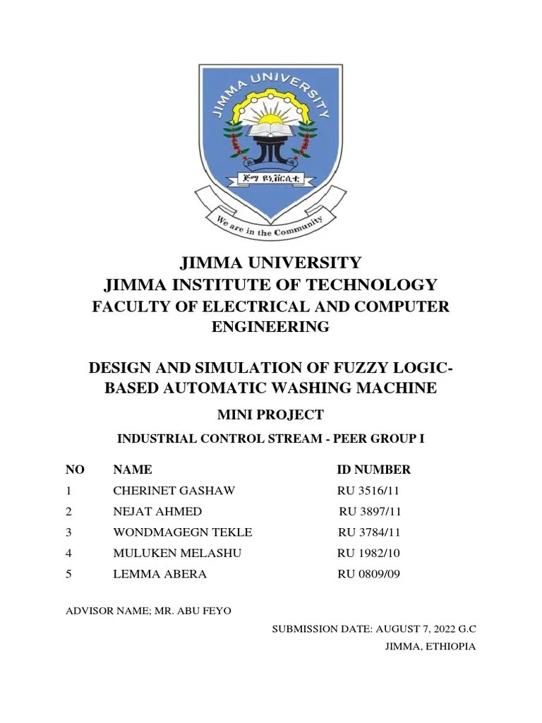 Design and Simulation of Fuzzy Logic Based Automatic Washing Machine