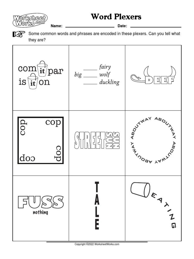WorksheetWorks Word Plexers 1 | PDF