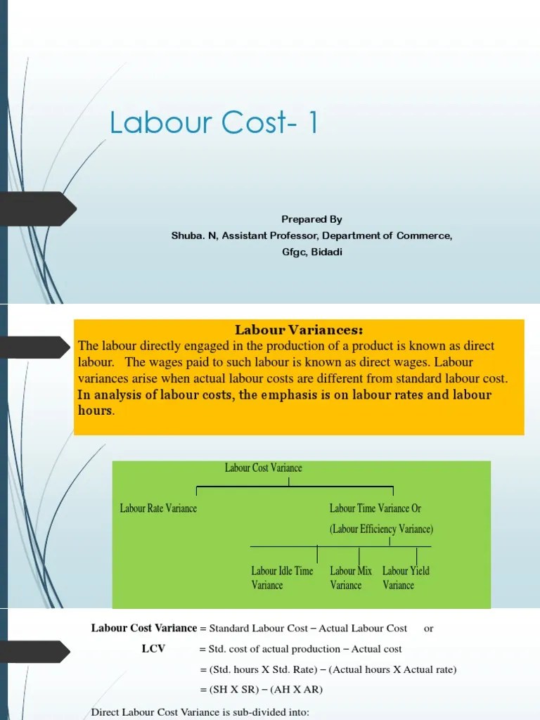 Labour Cost Variance PDF Wage Economies