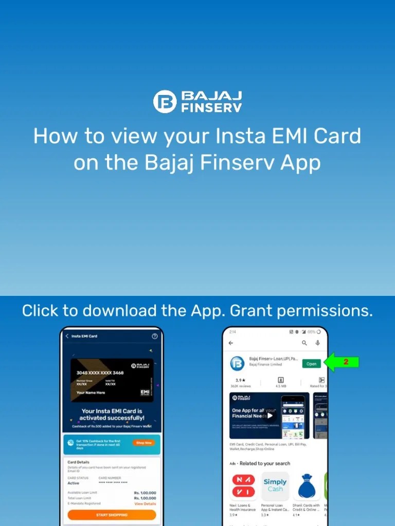 How To View Your EMI Card On Bajaj Finserv App PDF PDF